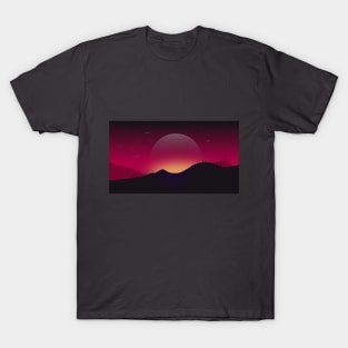 Moon in the night sky T-Shirt